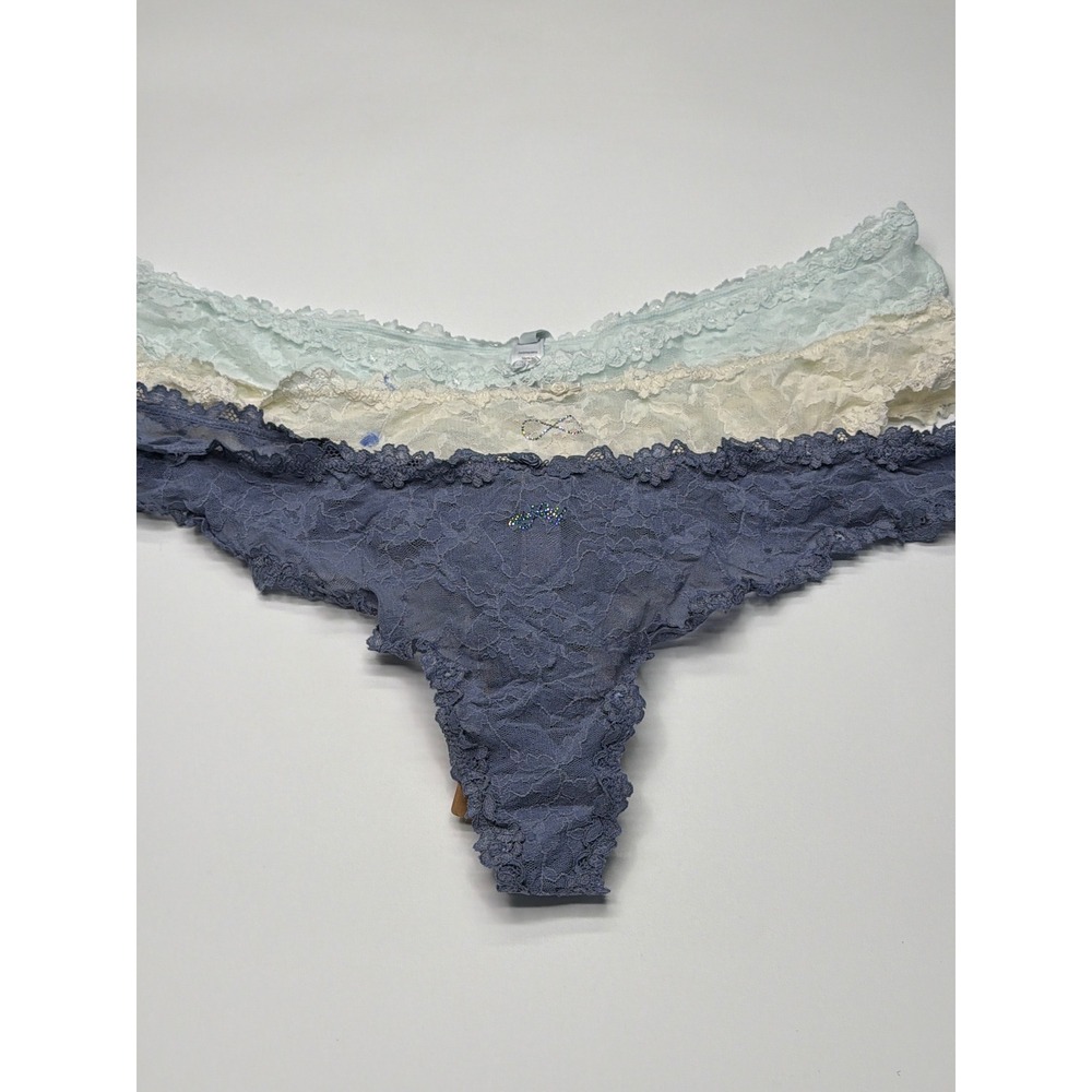 NWT SKIMS Stretch Lace Dipped Thong 3 Pack Assorted Colors Size 3XL